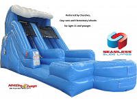 13FT tall Surf Slide with Inflated Pool (for ages 11 & younger)